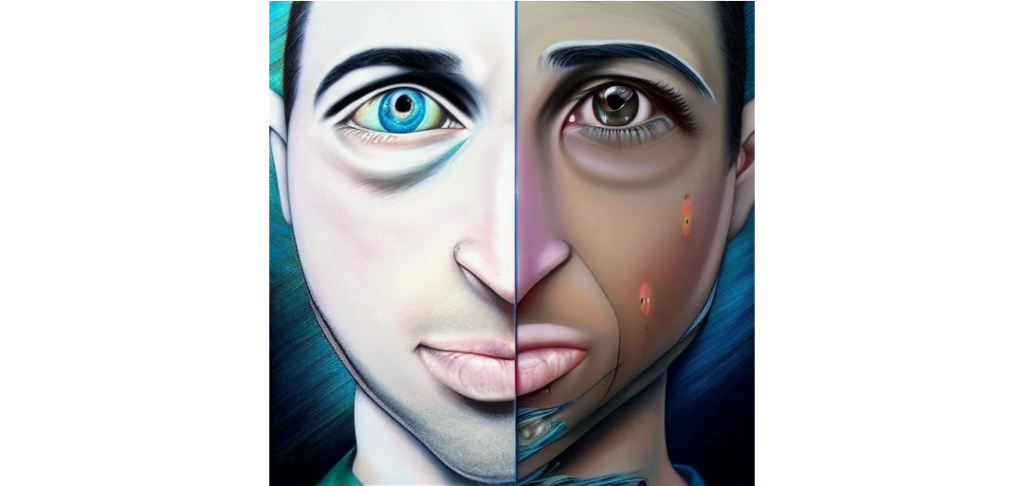 Imagem de rostos de pessoas com diferentes traços, gerados por inteligência artificial