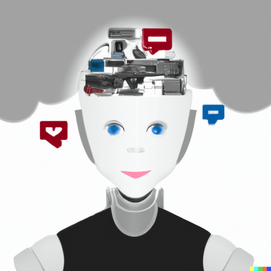 Imagem de robô gerado pela inteligência artificial DALL-E