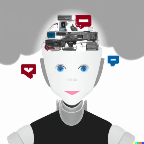 Imagem de robô gerado pela inteligência artificial DALL-E