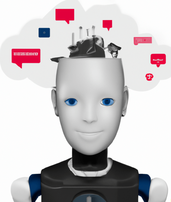 Outra imagem de robô, criado pela inteligência artificial DALL-E